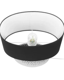 Hot Beliani Lampada da tavolo NASVA Ceramica Argento Argento Nero