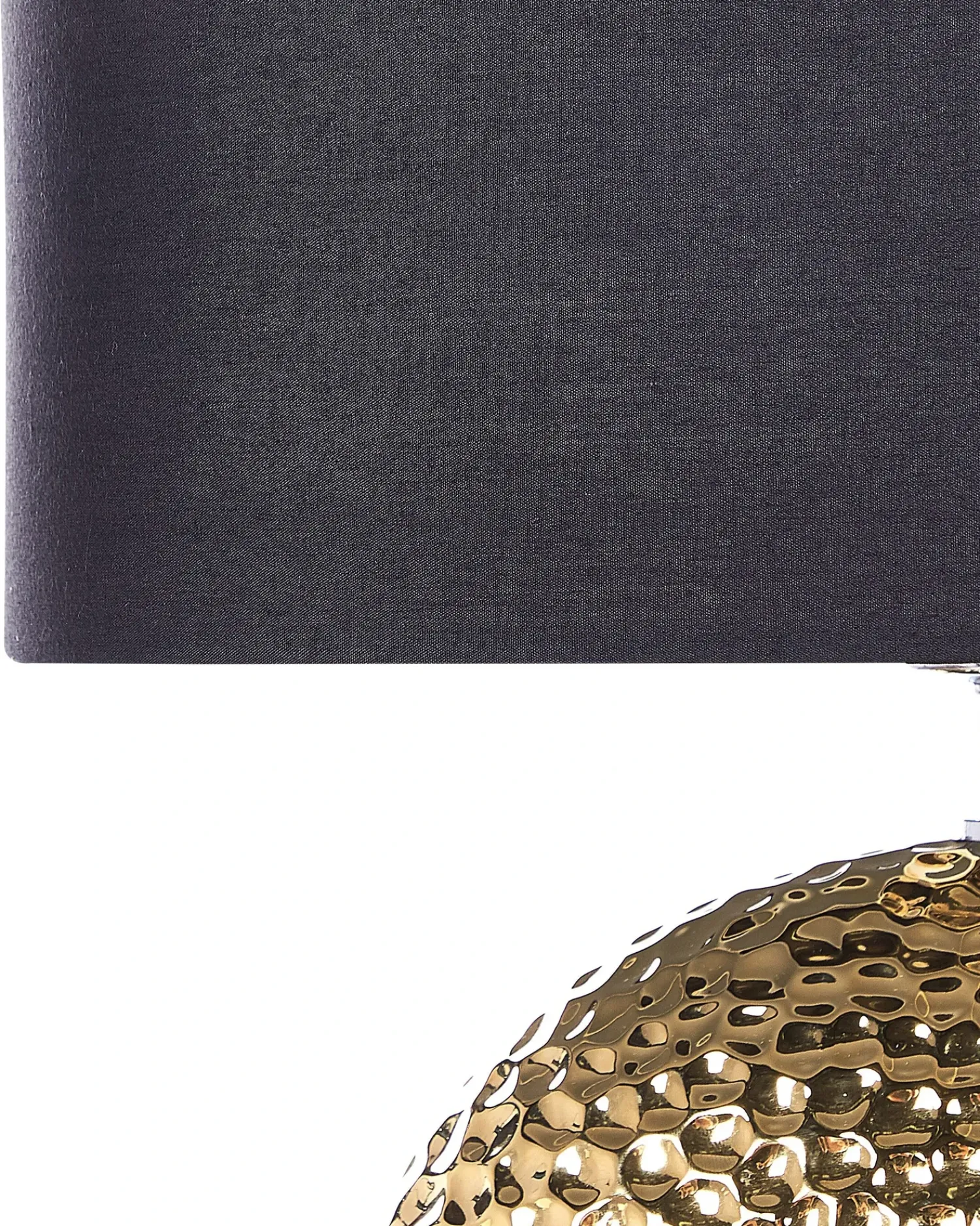 Outlet Beliani Lampada da tavolo NASVA Ceramica Oro Nero Oro