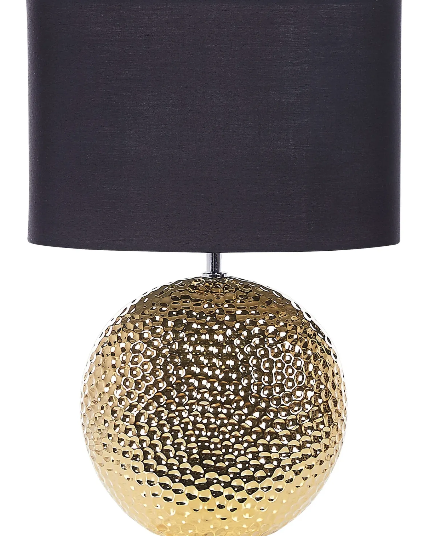 Outlet Beliani Lampada da tavolo NASVA Ceramica Oro Nero Oro