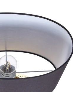 Outlet Beliani Lampada da tavolo NASVA Ceramica Oro Nero Oro