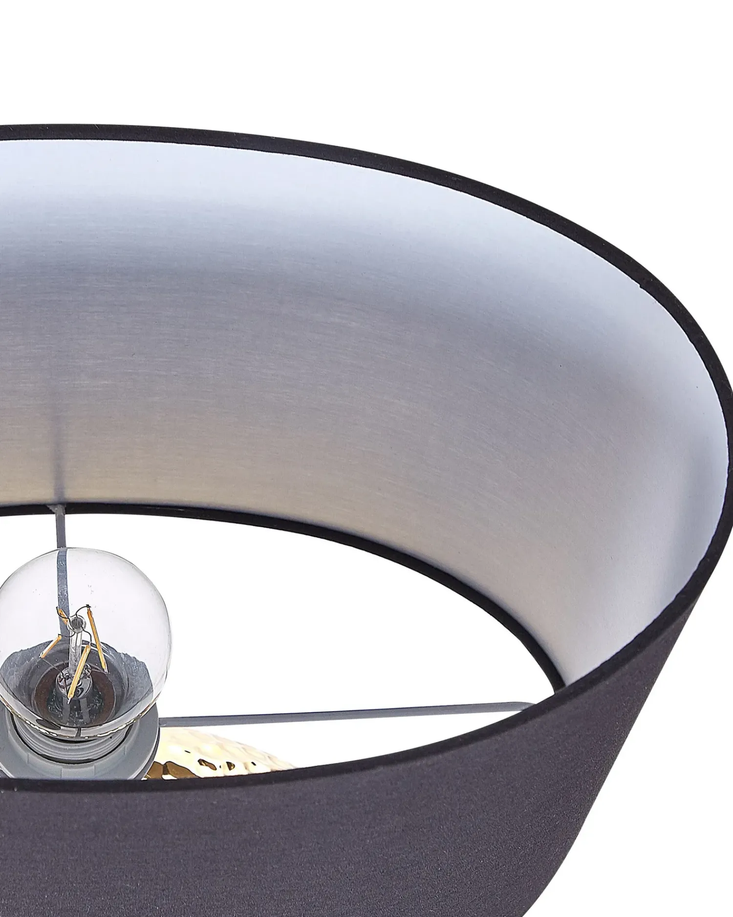 Outlet Beliani Lampada da tavolo NASVA Ceramica Oro Nero Oro