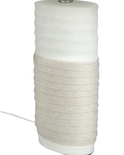 Best Beliani Lampada da tavolo NAVIA Porcellana Beige chiaro Beige Bianco