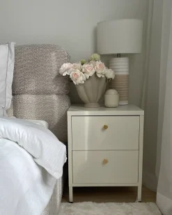 Best Beliani Lampada da tavolo NAVIA Porcellana Beige chiaro Beige Bianco