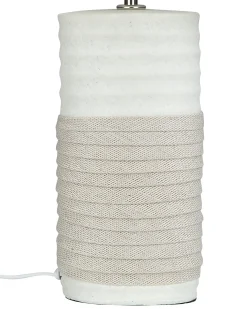 Best Beliani Lampada da tavolo NAVIA Porcellana Beige chiaro Beige Bianco