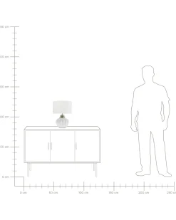 Sale Beliani Lampada da tavolo NERIS Ceramica Bianco sporco Argento Bianco