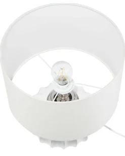 Sale Beliani Lampada da tavolo NERIS Ceramica Bianco sporco Argento Bianco