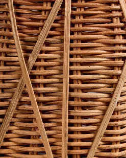 Hot Beliani Lampada da tavolo NILWALA Rattan Naturale Bianco Naturale