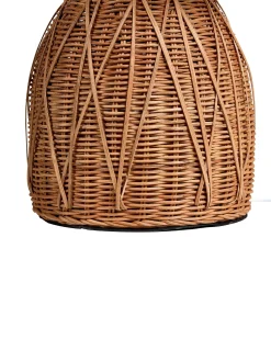 Hot Beliani Lampada da tavolo NILWALA Rattan Naturale Bianco Naturale