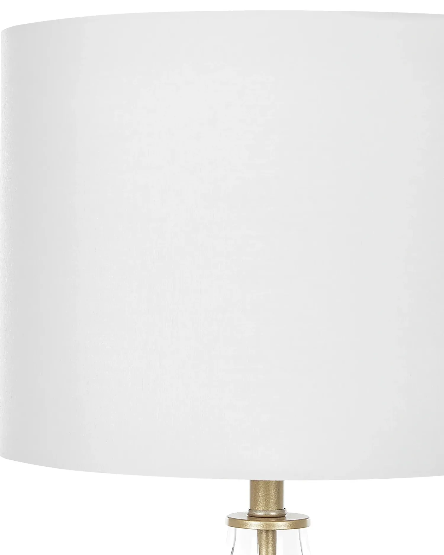 Outlet Beliani Lampada da tavolo OKARI Vetro Bianco Bianco Oro Trasparente