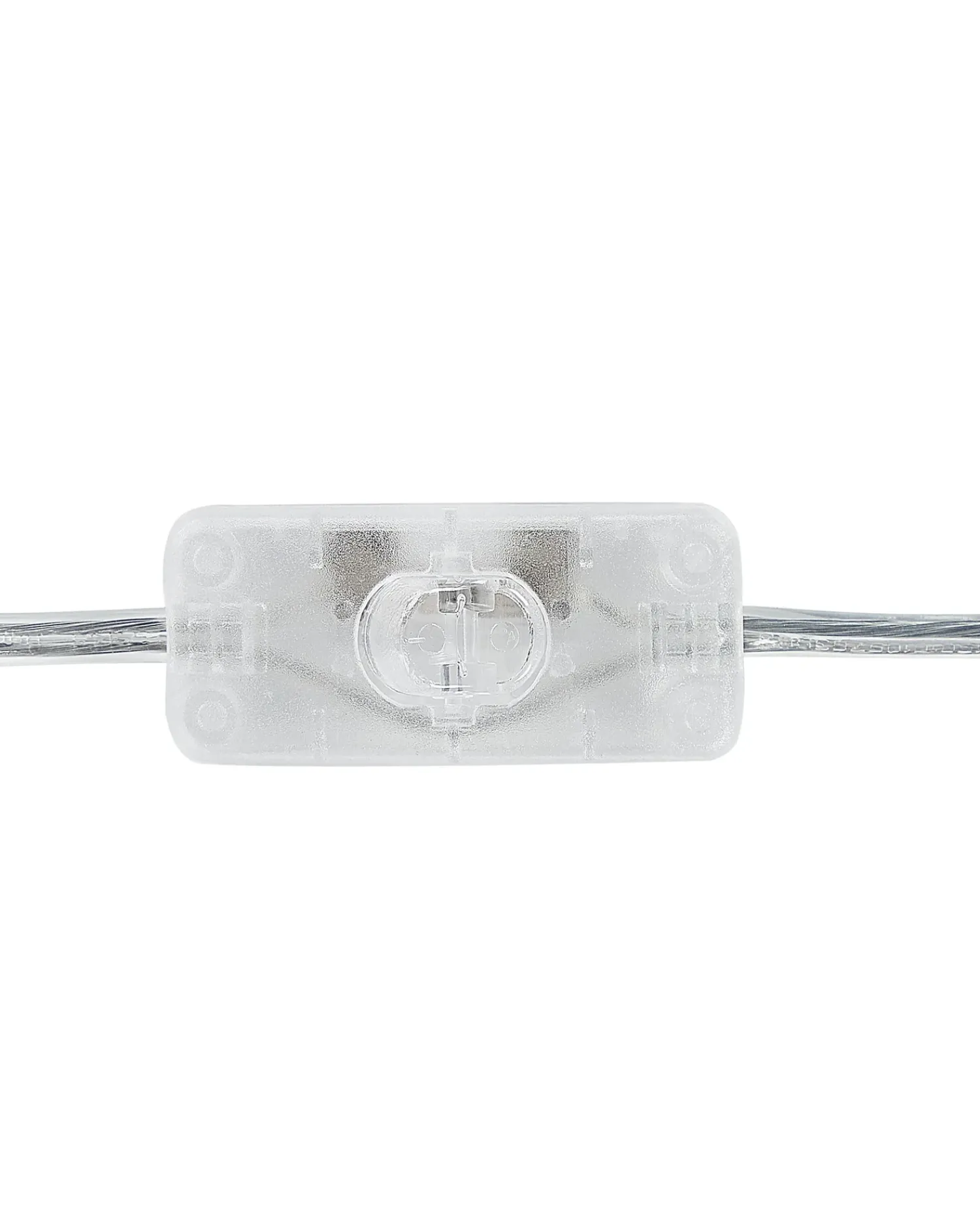 Outlet Beliani Lampada da tavolo OKARI Vetro Bianco Bianco Oro Trasparente