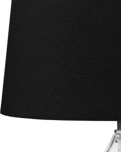 Sale Beliani Lampada da tavolo OSUM Vetro Nero Nero Trasparente