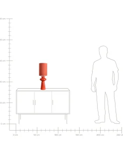 Clearance Beliani Lampada da tavolo OTEROS Rosso
