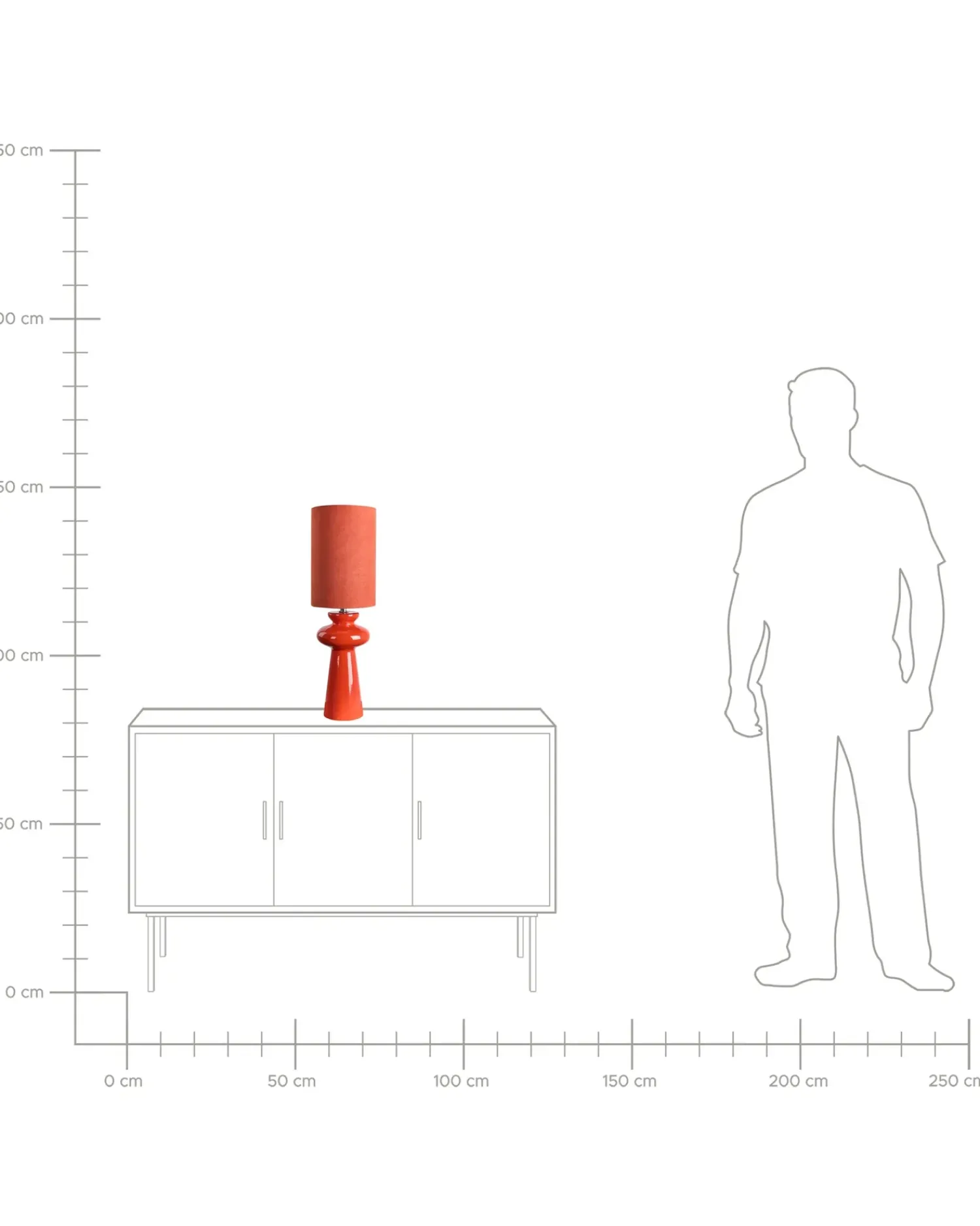 Clearance Beliani Lampada da tavolo OTEROS Rosso