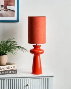 Clearance Beliani Lampada da tavolo OTEROS Rosso
