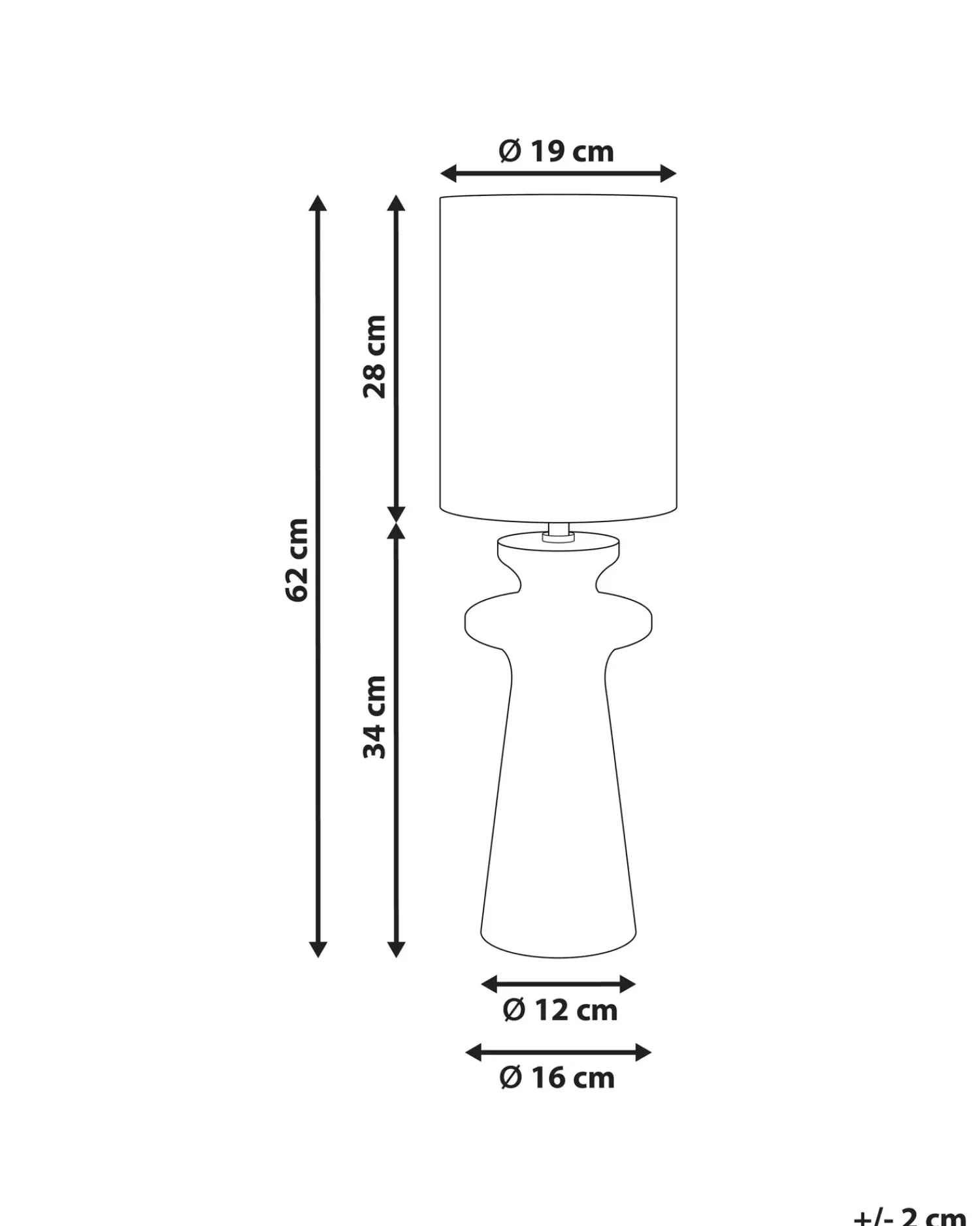 Clearance Beliani Lampada da tavolo OTEROS Rosso