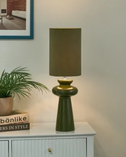 Clearance Beliani Lampada da tavolo OTEROS oliva Verde