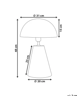 Best Beliani Lampada da tavolo PALMIET Metallo Nero