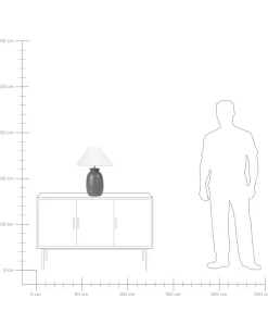 Online Beliani Lampada da tavolo PATILLAS Ceramica Nero Bianco Nero
