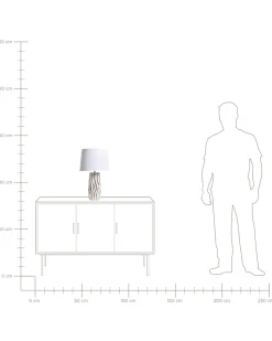 Best Beliani Lampada da tavolo PATUCA Ceramica Bianco Bianco Oro