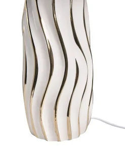 Best Beliani Lampada da tavolo PATUCA Ceramica Bianco Bianco Oro