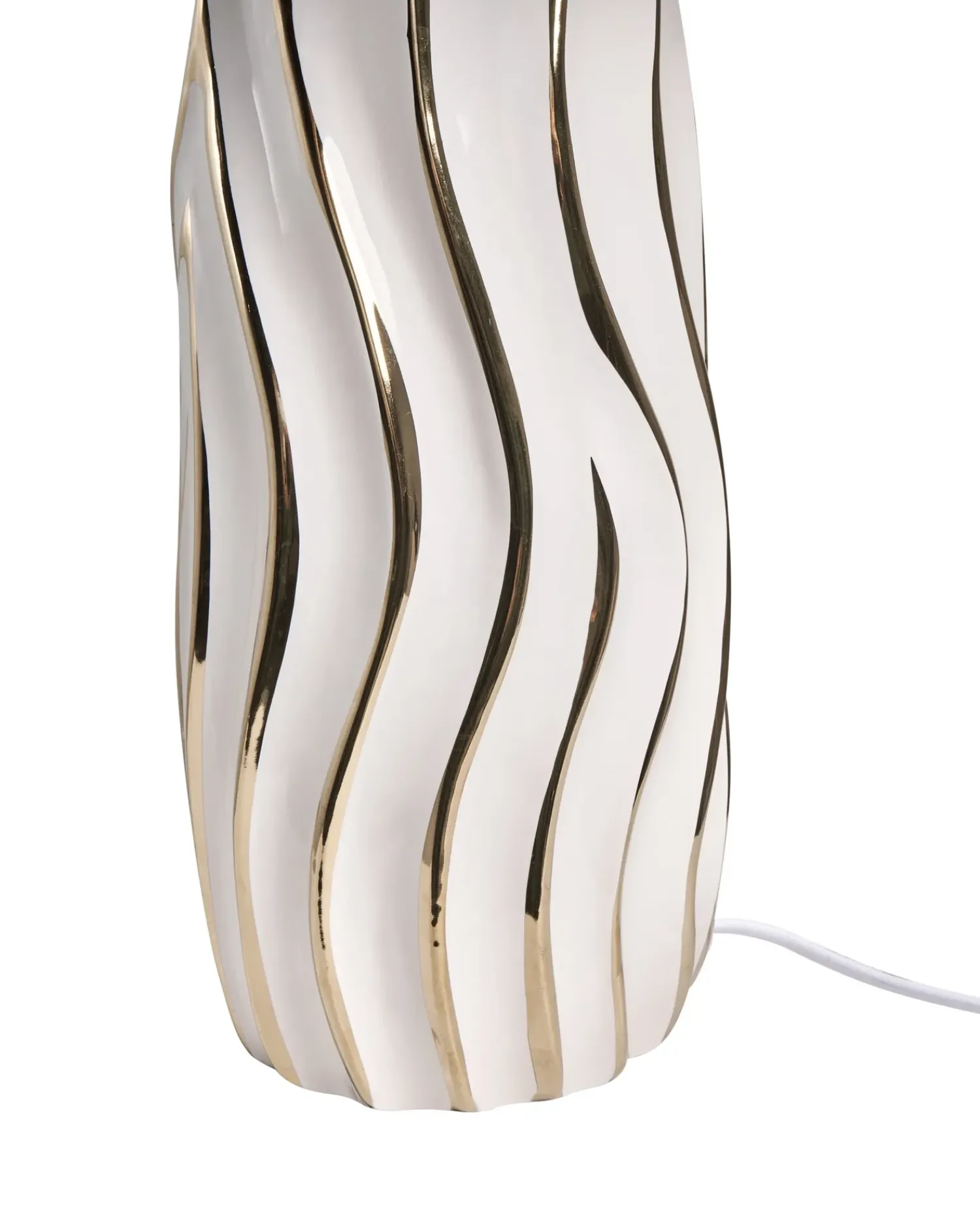 Best Beliani Lampada da tavolo PATUCA Ceramica Bianco Bianco Oro
