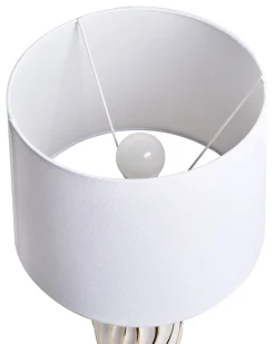 Best Beliani Lampada da tavolo PATUCA Ceramica Bianco Bianco Oro