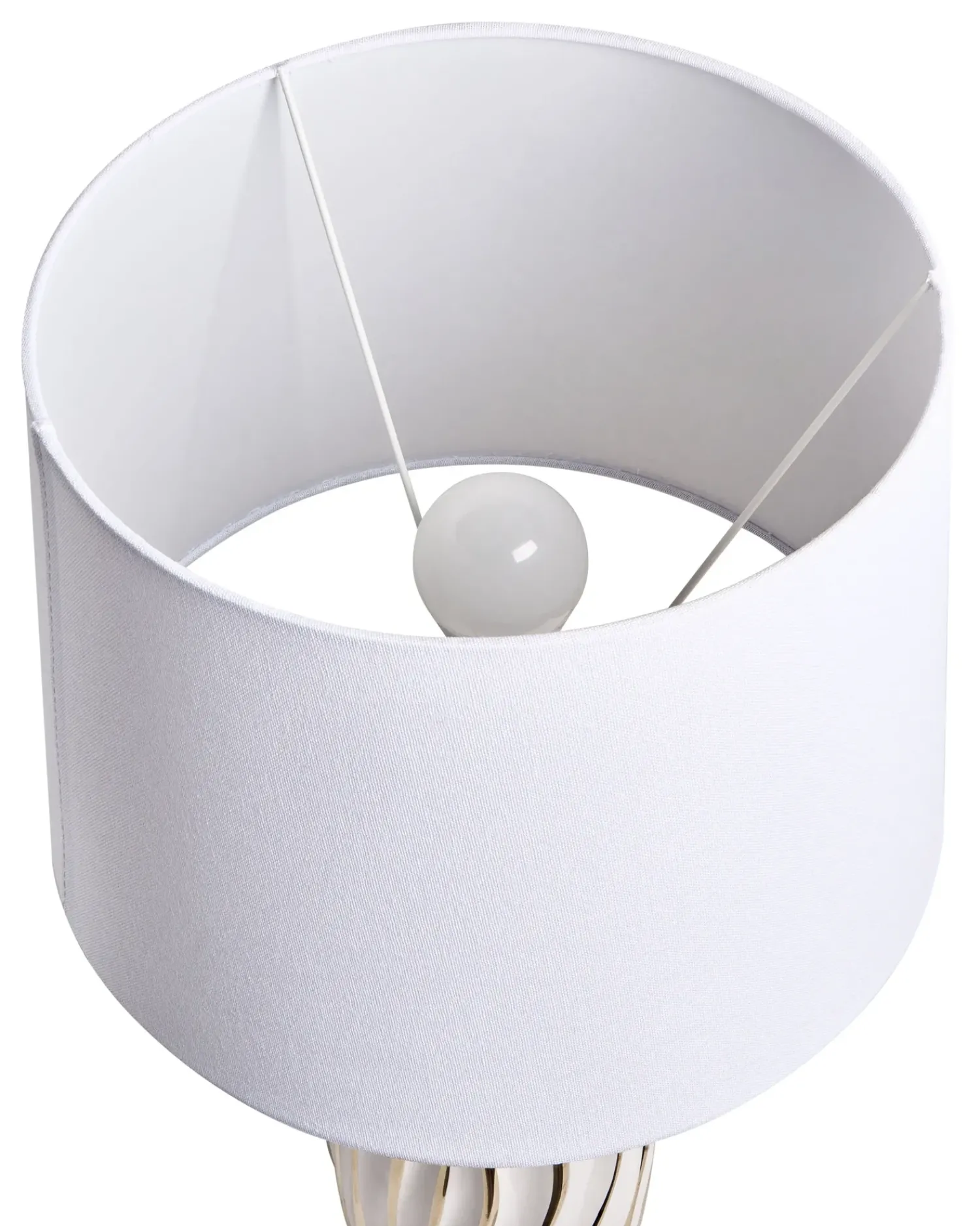 Best Beliani Lampada da tavolo PATUCA Ceramica Bianco Bianco Oro