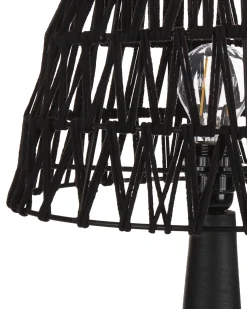Sale Beliani Lampada da tavolo PELLEJAS Legno di mango Nero