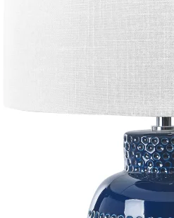 Clearance Beliani Lampada da tavolo PERLIS Ceramica Blu marino Bianco Blu
