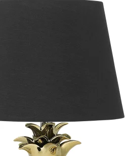 Hot Beliani Lampada da tavolo PINEAPPLE Ceramica Oro Nero Oro