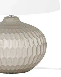 Discount Beliani Lampada da tavolo PIRITA Ceramica Oro Bianco Oro