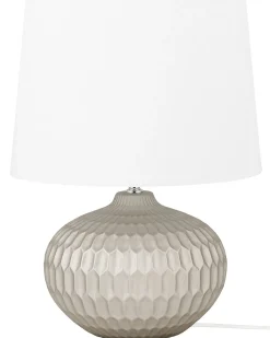 Discount Beliani Lampada da tavolo PIRITA Ceramica Oro Bianco Oro