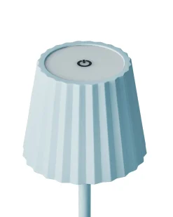 Beliani Lampada da tavolo POMBEIRO Metallo Azzurro Blu