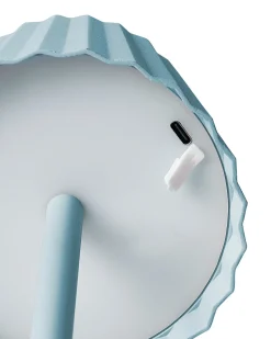 Beliani Lampada da tavolo POMBEIRO Metallo Azzurro Blu