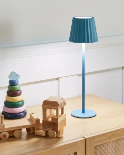 Beliani Lampada da tavolo POMBEIRO Metallo Azzurro Blu
