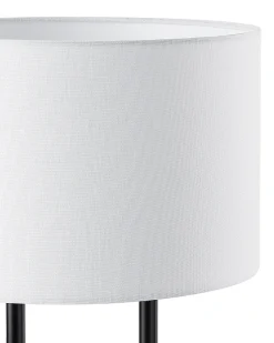 Outlet Beliani Lampada da tavolo REMUS Metallo Bianco Bianco Grigio Nero