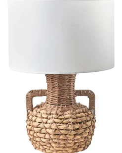 Outlet Beliani Lampada da tavolo RENARD Corda di carta Naturale Bianco Naturale Marrone