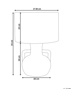 Outlet Beliani Lampada da tavolo RENARD Corda di carta Naturale Bianco Naturale Marrone
