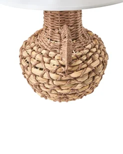 Outlet Beliani Lampada da tavolo RENARD Corda di carta Naturale Bianco Naturale Marrone