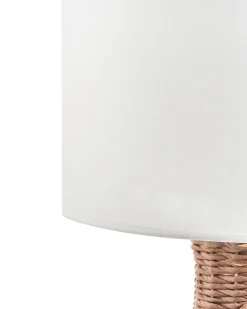 Outlet Beliani Lampada da tavolo RENARD Corda di carta Naturale Bianco Naturale Marrone