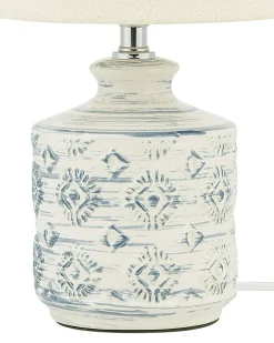 Best Beliani Lampada da tavolo ROSANNA Ceramica Beige Beige Blu