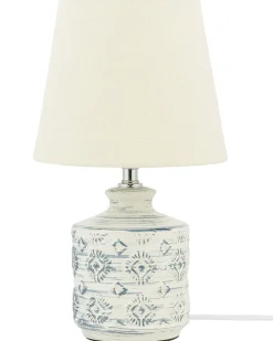 Best Beliani Lampada da tavolo ROSANNA Ceramica Beige Beige Blu
