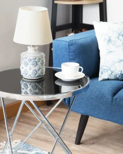 Best Beliani Lampada da tavolo ROSANNA Ceramica Beige Beige Blu