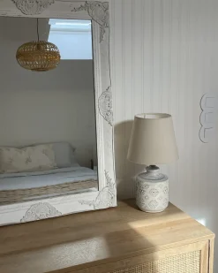 Best Beliani Lampada da tavolo ROSANNA Ceramica Beige Beige Blu