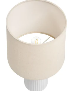 Beliani Lampada da tavolo SALIENTE Ceramica Bianco sporco Bianco Beige
