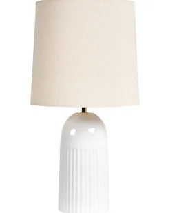 Beliani Lampada da tavolo SALIENTE Ceramica Bianco sporco Bianco Beige