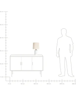 Beliani Lampada da tavolo SALIENTE Ceramica Bianco sporco Bianco Beige
