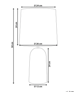 Beliani Lampada da tavolo SALIENTE Ceramica Bianco sporco Bianco Beige