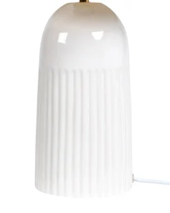 Beliani Lampada da tavolo SALIENTE Ceramica Bianco sporco Bianco Beige