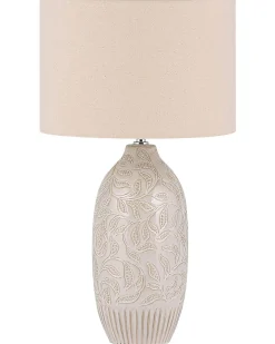 New Beliani Lampada da tavolo SALZA Ceramica Beige